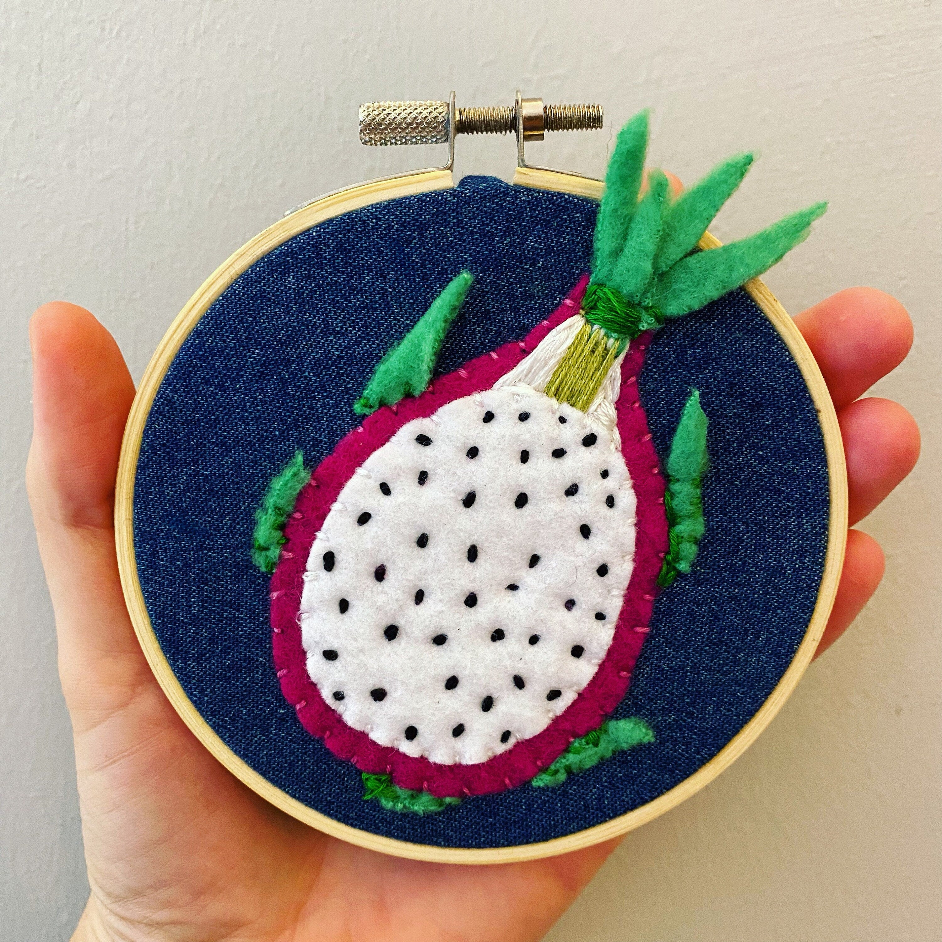 Dragonfruit Pitaya Embroidery
